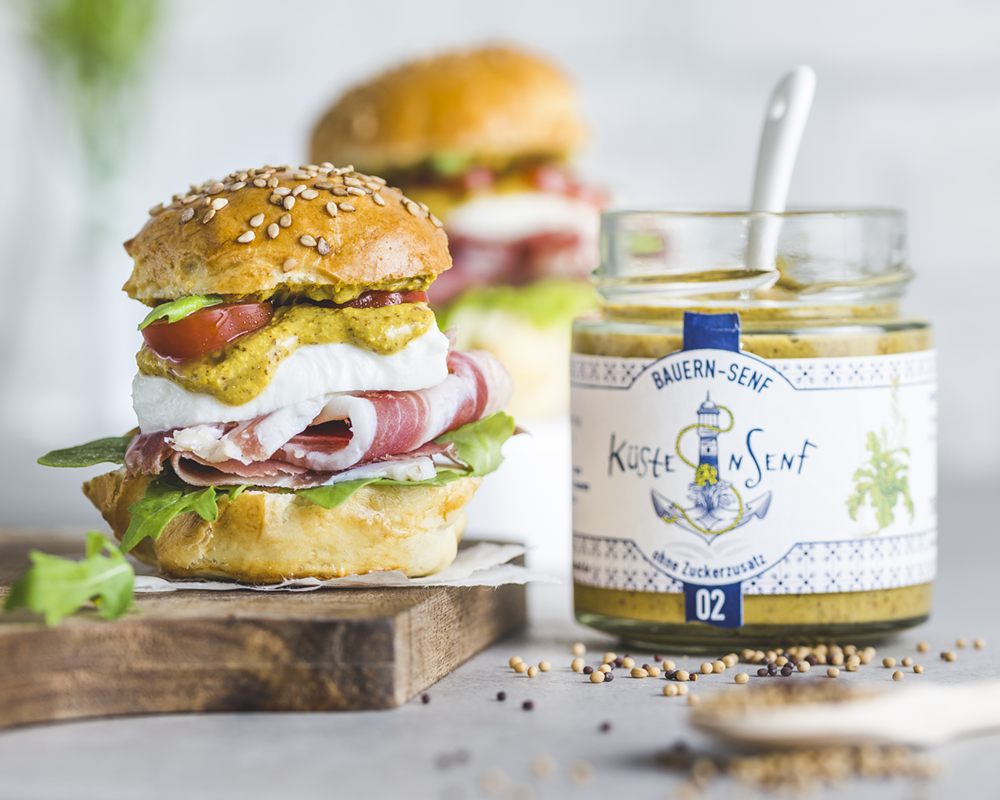 MINI BURGER mit Bauernsenf