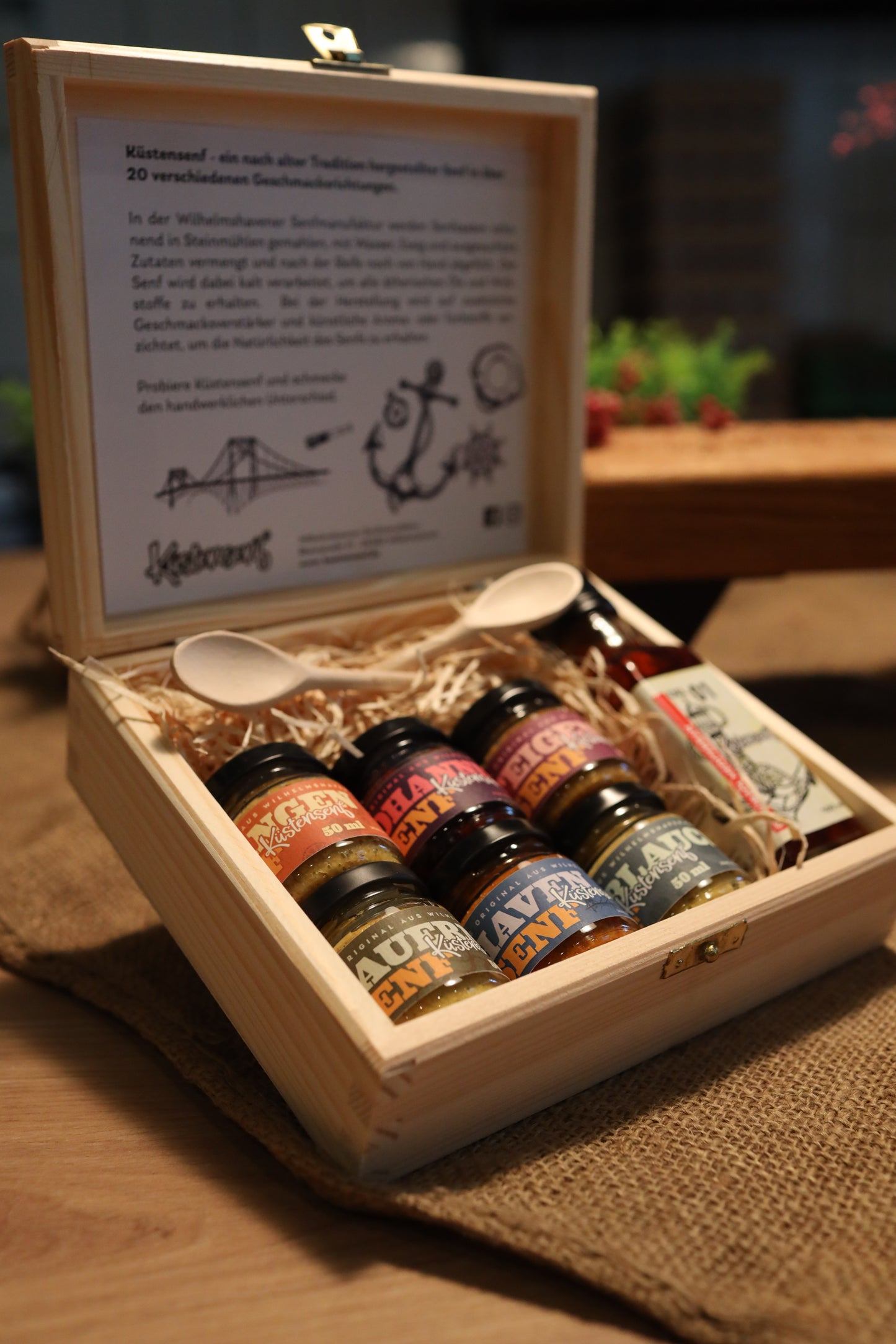 
                  
                    Probierbox Holz 'Senf und Öl'
                  
                